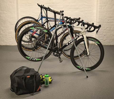 Bicycle Stand, Rail Sleeve and Stand Bag